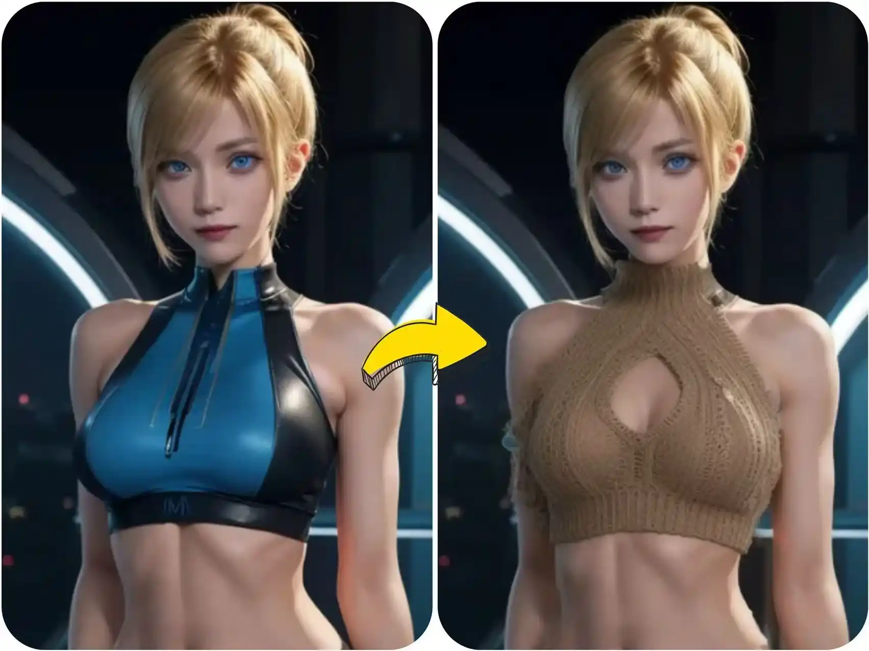Change the top with AI clothes changer